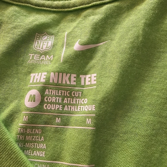Nike Seattle Seahawks Lime Green T-Shirt Size M - Picture 3 of 6
